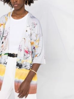 ETRO cardigan long à imprimé graphique