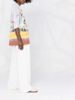 ETRO cardigan long à imprimé graphique