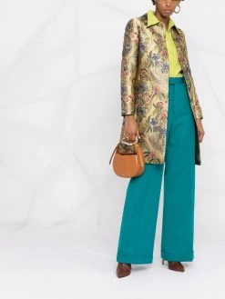 ETRO manteau à fleurs en jacquard