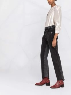 ETRO blouse froncée à effet métallisé