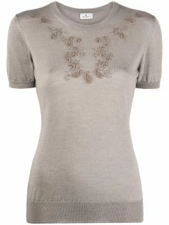 ETRO haut en maille à broderies