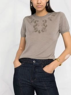 ETRO haut en maille à broderies