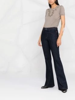 ETRO haut en maille à broderies