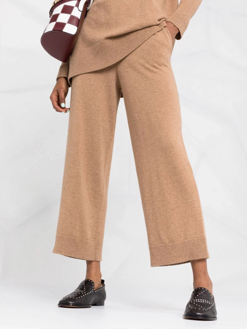 Prix De Lancement ETRO Pantalon court en cachemire à logo brodé pantalons raccourcis femme 5 ETRO pantalon court en cachemire à logo brodé