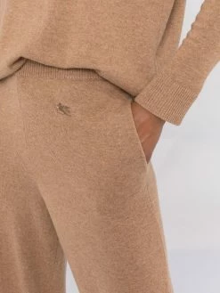 Prix De Lancement ETRO Pantalon court en cachemire à logo brodé pantalons raccourcis femme 10 ETRO pantalon court en cachemire à logo brodé