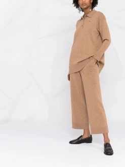 Prix De Lancement ETRO Pantalon court en cachemire à logo brodé pantalons raccourcis femme 11 ETRO pantalon court en cachemire à logo brodé