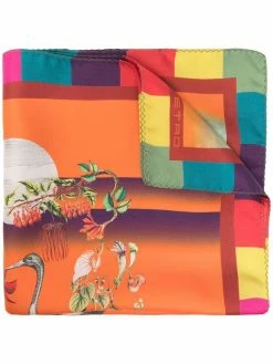 ETRO écharpe à imprimé oiseau