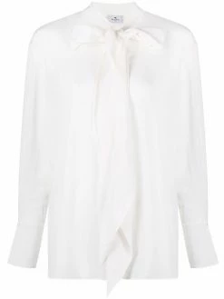 ETRO blouse drapée à col noué