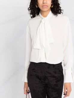 ETRO blouse drapée à col noué