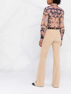 ETRO pantalon évasé en velours côtelé
