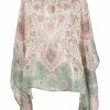 ETRO poncho en chiffon à imprimé cachemire