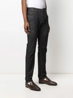 ETRO jean droit à imprimé cachemire