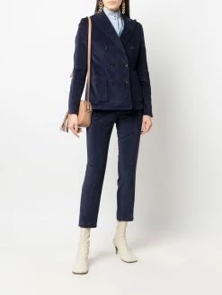 ETRO pantalon en velours côtelé à plis marqués