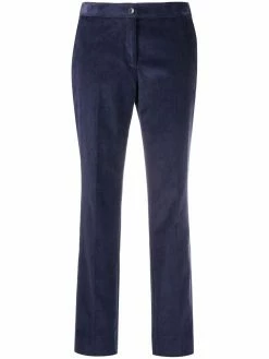 ETRO pantalon en velours côtelé à plis marqués