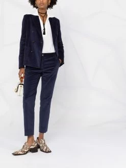 ETRO pantalon en velours côtelé à plis marqués