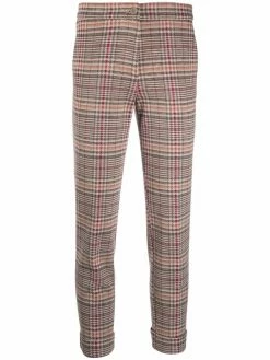 ETRO pantalon court à motif pied-de-poule