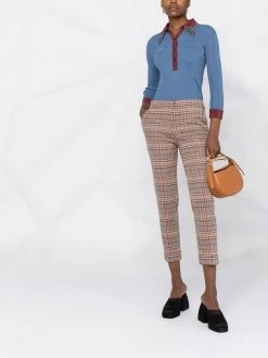 ETRO pantalon court à motif pied-de-poule