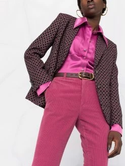 ETRO pantalon évasé en velours côtelé