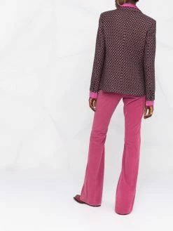 ETRO pantalon évasé en velours côtelé