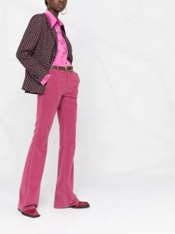 ETRO pantalon évasé en velours côtelé