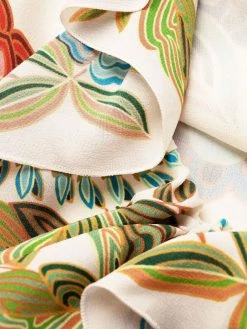 ETRO robe longue en soie à fleurs