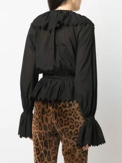 ETRO blouse à bordure en dentelle