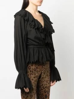 ETRO blouse à bordure en dentelle