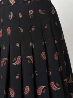 ETRO jupe plissée à motif cachemire en jacquard