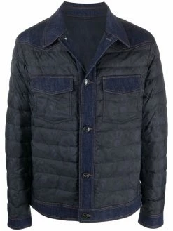 ETRO doudoune à empiècements en jean