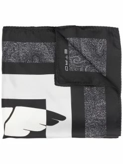 ETRO mouchoir de poche Pegaso en soie