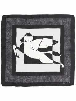 ETRO mouchoir de poche Pegaso en soie