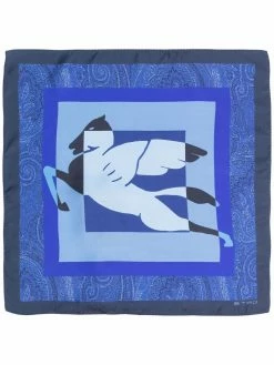 ETRO mouchoir de poche Pegaso en soie