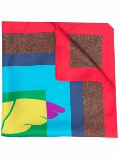 ETRO mouchoir de poche Pegaso en soie