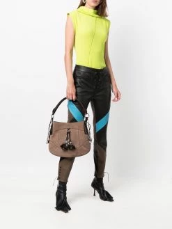 ETRO pantalon colour block en cuir