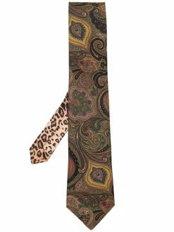 ETRO cravate en soie à imprimé cachemire