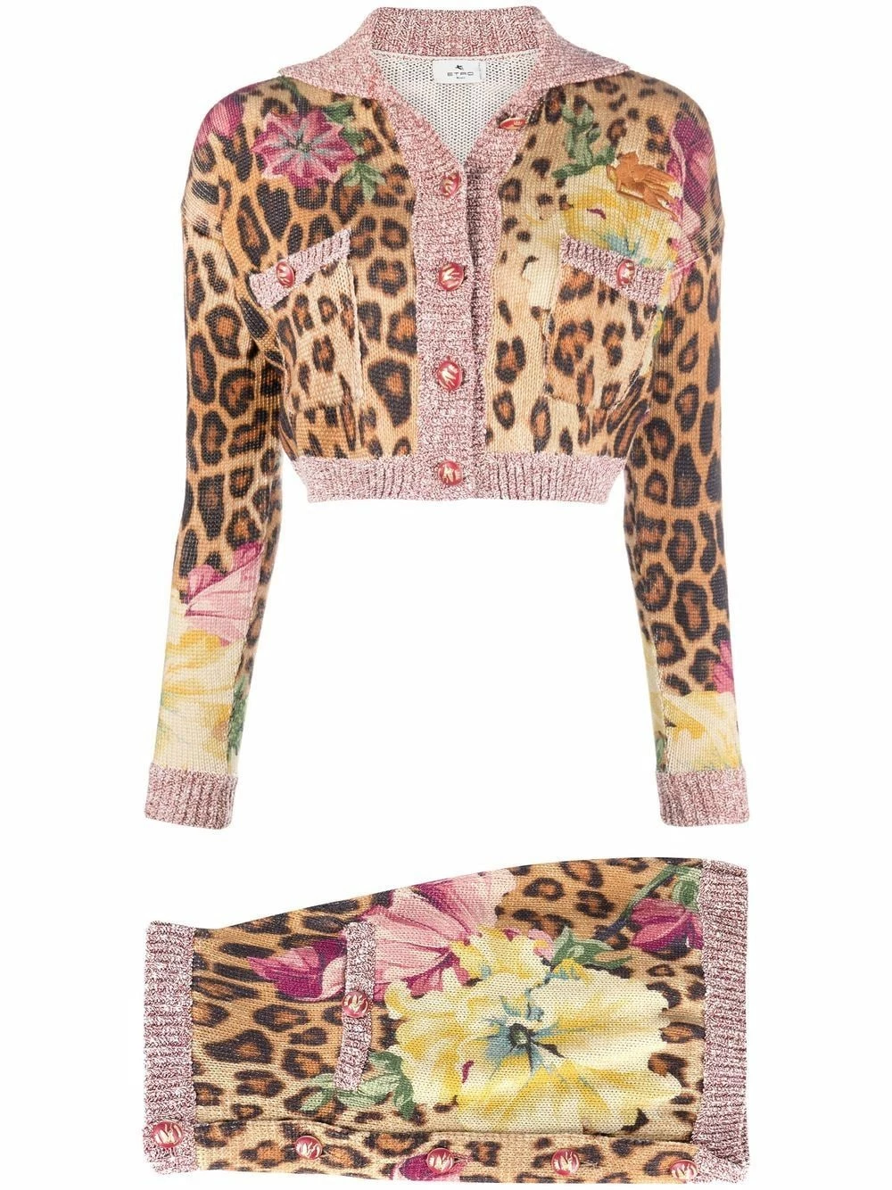 Prix Équitable ETRO Cardigan crop à imprimé léopard cardigans femme 1 ETRO cardigan crop à imprimé léopard