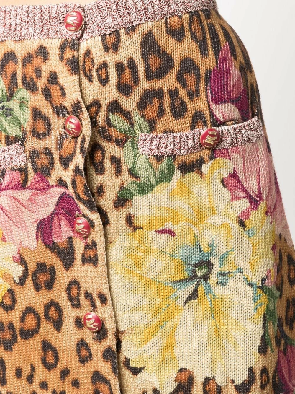 Prix Équitable ETRO Cardigan crop à imprimé léopard cardigans femme 6 ETRO cardigan crop à imprimé léopard