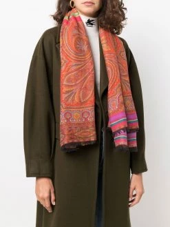 ETRO écharpe à motif cachemire brodé