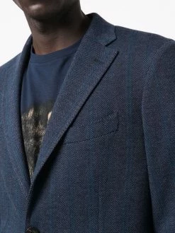 ETRO blazer rayé à simple boutonnage