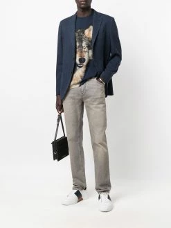 ETRO blazer rayé à simple boutonnage