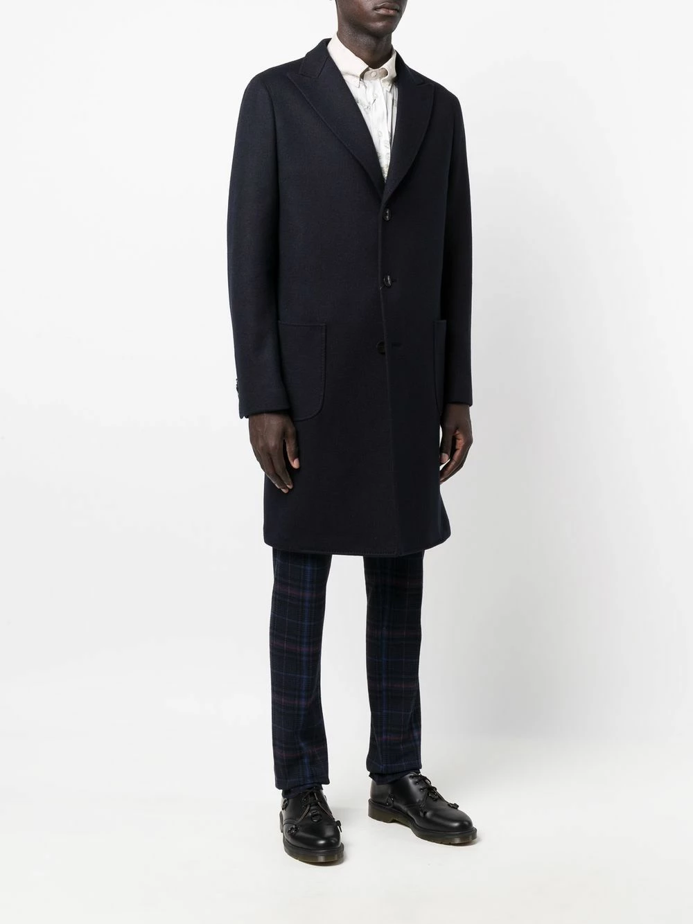 ETRO Prix Aimable Manteau en cachemire mélangé à simple boutonnage pardessus homme 3 ETRO manteau en cachemire mélangé à simple boutonnage