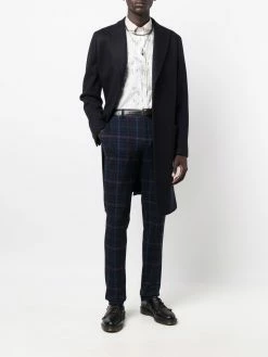 ETRO manteau en cachemire mélangé à simple boutonnage