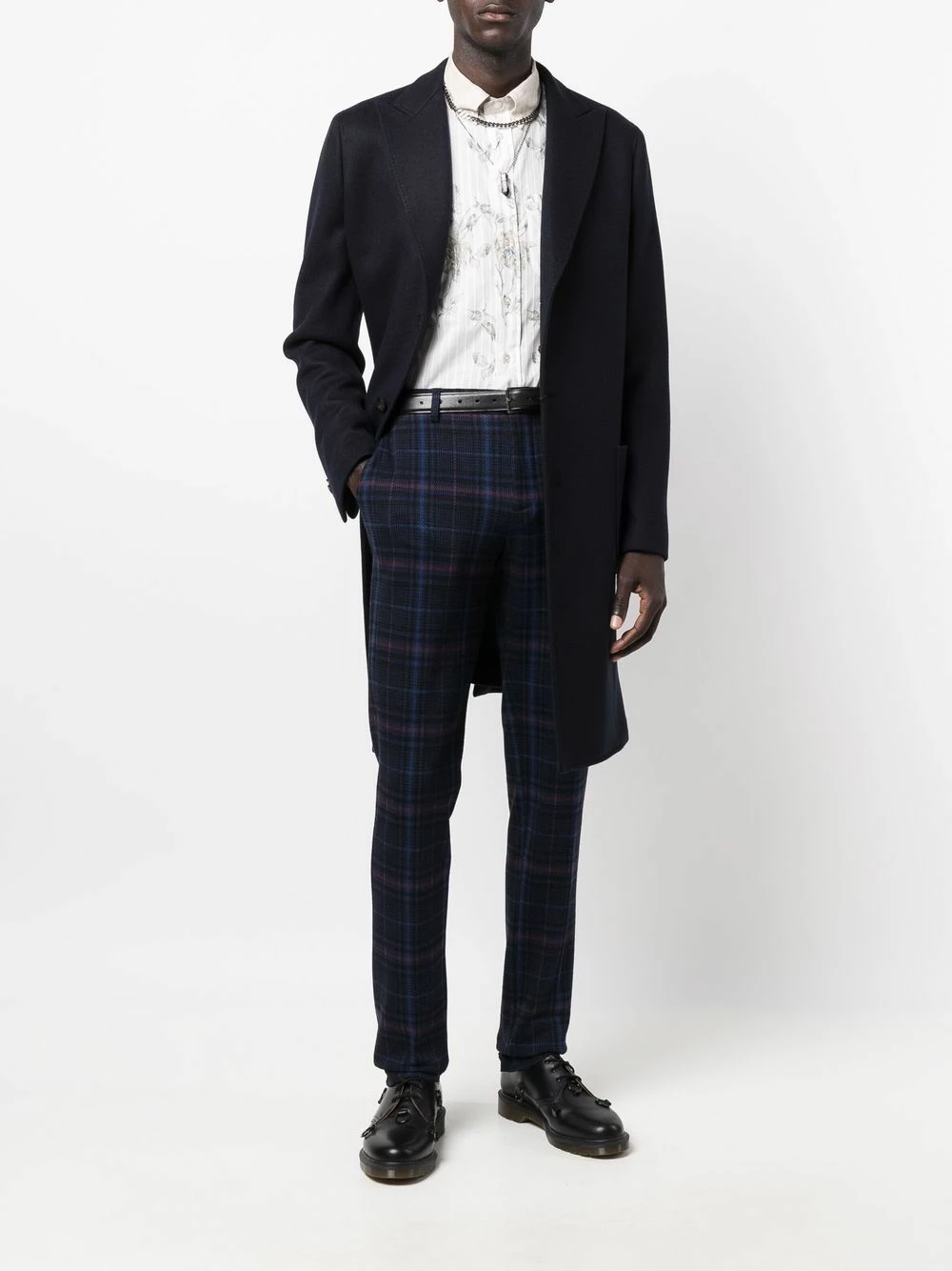 ETRO Prix Aimable Manteau en cachemire mélangé à simple boutonnage pardessus homme 2 ETRO manteau en cachemire mélangé à simple boutonnage