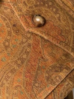 ETRO doudoune en cuir à motif cachemire