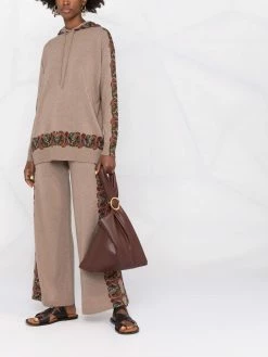 ETRO hoodie en maille fine à motif cachemire