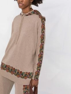 ETRO hoodie en maille fine à motif cachemire