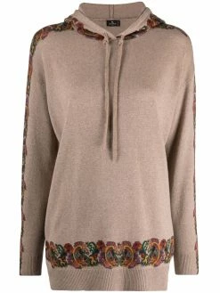 ETRO hoodie en maille fine à motif cachemire