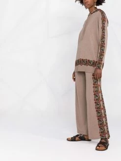 ETRO hoodie en maille fine à motif cachemire