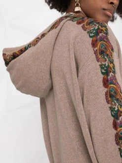 ETRO hoodie en maille fine à motif cachemire