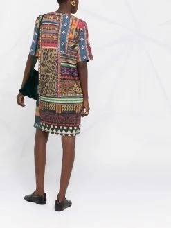 ETRO robe à imprimé patchwork